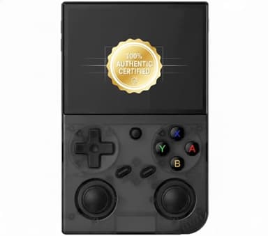 G350 Consola Retro Portátil PREMIUM - Alternativa Mejorada al R36S con +4000 Juegos Clásicos (PS1, PSP, NDS, GBA, MAME y más) - 64GB, Vibracion, Pantalla IPS HD 3.5", Batt 3200mAh, Negro Translúcido