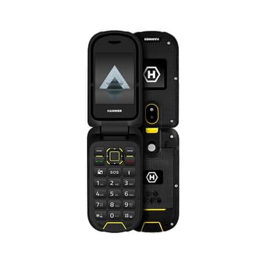 Flip Phone Hammer Dig LTE 4G Robusto Teléfono de Tapa, 2 Pantallas, simlock-Free, Dual SIM, sin Contrato, 1200 mAh, 4G/LTE, Resistente al Agua IP68