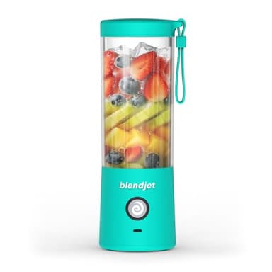 BlendJet Batidora portátil para batidos y batidos, licuadora personal y pequeña inalámbrica BlendJet 2 de 16 onzas, recargable por USB-C y autolimpieza, mini licuadora de viaje silenciosa con hoja de