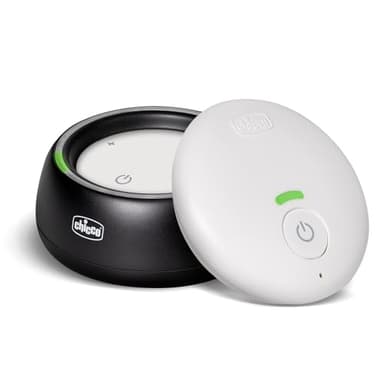 Chicco Vigilabebés Audio con Tecnología DECT y Luces de Colores, 300 Metros de Alcance, Micrófono Sensible, Activación por Voz, Modo Eco Inteligente, Batería de Larga Duración Recargable - Negro