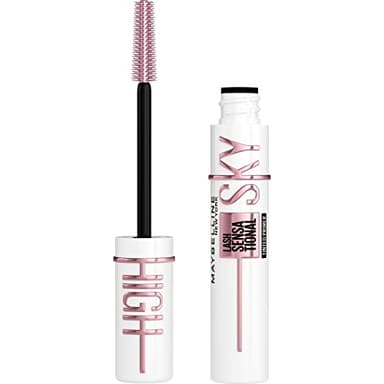 Maybelline New York Lash Sensational Sky High - Base de pestañas con infusión de suero para rímel, alargamiento, espesamiento, fórmula tintada y lavable, negro suave, 1 unidad
