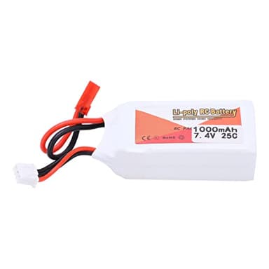 Drfeify Batería Lipo de Polímero de Litio de 7,4 V, 1000 MAh, Enchufe JST con Tasa de Descarga Recargable de 25 C, con Potencia de Larga Duración, para Coches RC, Drones, Helicópteros,