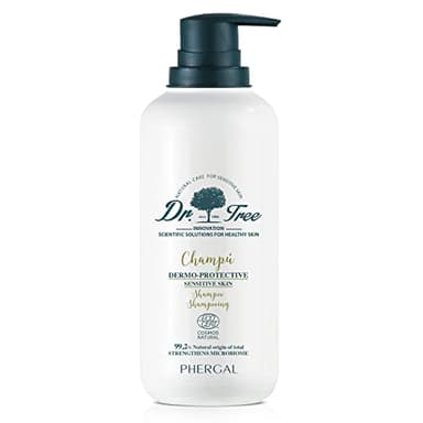 Dr. Tree | Champú Dermoprotector Cueros Cabelludos Sensibles | Limpieza, Brillo y Fuerza | Refuerza el Microbioma | 99% Ingredientes Naturales | 400ml