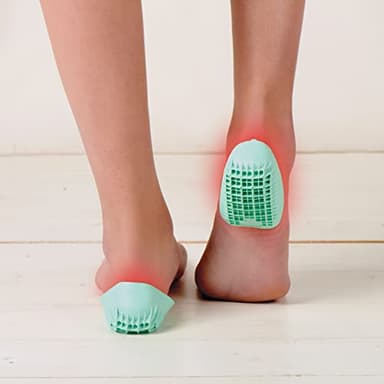 Tuli's Talonera de gel para calzado deportivo - Amortiguador multicapa - Alivio para el dolor de tibia y talón - Soporte para fascia plantar y tendón de Aquiles - 15x9x0.1cm, L
