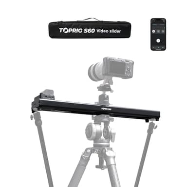 Accsoon - Vídeo de Toprig S60 - Motorized Camera Slider for Video Shooting - MAX. Load up to 2.5 kg Vertical and 4 kg Horizontal - Speed 5 cm/s - MAX Travel Distance: 425 mm