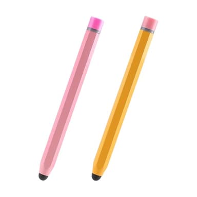2 Piezas Lápiz Táctil Estudiante, Stylus Capacitivo Estudiante Universal, para Pantallas Táctiles, Lápices Ópticos de Silicona Resistente a Arañazos, Bolígrafo para iPad iPhone Tablet Android Samsung