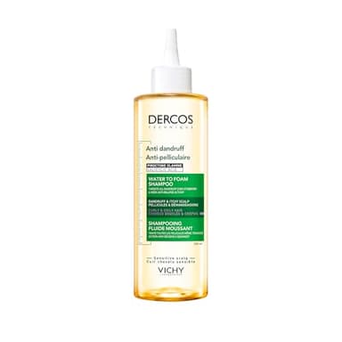 Vichy Dercos - Champú anticaspa Dermatológico anticaspa para cuero cabelludo normal a seco y cabello rizado y rizado, efecto anti-recaída, con olamina y ácido salicílico, 200 ml