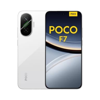 XIAOMI POCO F7 - Smartphone de 12+512GB, Cámara Sony de 50 MP con OIS, Pantalla AMOLED de 6,83'' 1.5K a 120Hz, Snapdragon 8s Gen 4, Hypercharge 90W, Cargador no Incluido, Blanco (Versión ES)