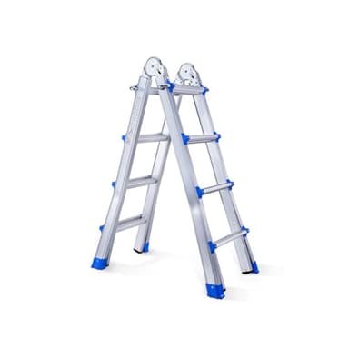 TREPPE Escalera Articulada Plegable Telescópica Multifunción Aluminio 4x4 Escalones 3,98m