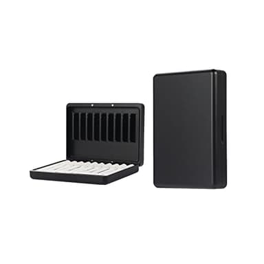 Caja de almacenamiento de metal para iQOS Heets/Cigarette, Caja de almacenamiento de aleación de aluminio Phosyder para iQOS Heets Capacidad de 20 Heets. (Negro)