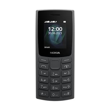 Nokia 105 2G Edition 2023 (Dual SIM, Pantalla de 1,77 Pulgadas, batería de 1000 mAh, 32 MB, Conector para Auriculares de 3,5 mm, Radio FM) carbón