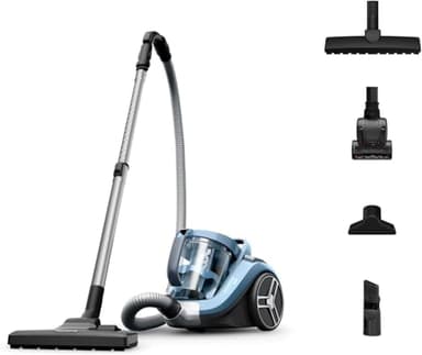 Rowenta Compact Power XXL Aspiradora con cable sin bolsa, motor EffiTech, depósito suciedad 2,5L, tecnología ciclónica, cabezal alta eficiencia, accesorio para mascotas, aspiradora silenciosa, RO4871