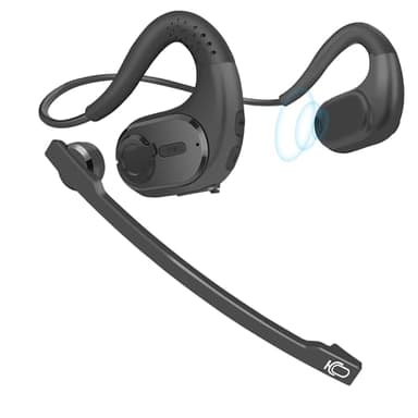 iDIGMALL Auriculares Bluetooth multipunto con micrófono DSP y cancelación de ruido para teléfono, PC y portátil, cómodos y ligeros