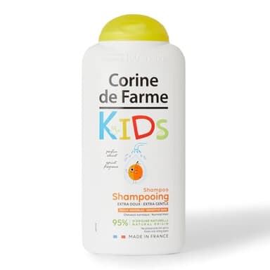 Corine de Farme - Champú Kids para Niños 300 ml - Producto Infantil Extra Suave - Perfume Albaricoque - Cosmético Natural - Francia - Pieles Sensibles