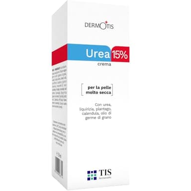Crema TIS con Urea 15% - Eczema, Keratosis, Psoriasis, Erupciones cutáneas, Pieles agrietadas, ásperas y secas | Curación de heridas | Manos, pies, rodillas, uñas | Ácido láctico AHA, Germen de trigo