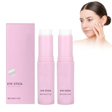 Dyceittdia 2PCS Crema de Ojos en Barra, Crema Reafirmante Contorno de Ojos, Brightening Eye Stick, Reduce las líneas de expresión, Contorno de Ojos Hidratante, 2PCS*3g, eye cream1