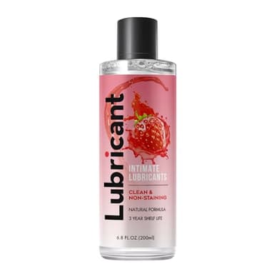 200ml Lubricante de Base Acuosa Gel Ultra Suave Lubricante Personal No Gotea Lubricante Sexual para un Placer Duradero para Hombres Mujeres y Parejas(Fresas)