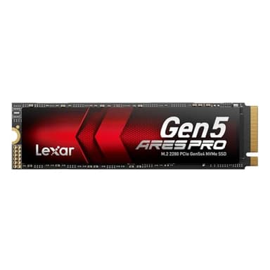Lexar Ares Pro SSD 1TB PCIe Gen5 NVMe M.2 SSD Interno, hasta 14.000 MB/s de Lectura – para Aplicaciones de IA, Juegos AAA, Edición de Video, Compatible con PC, Laptops & PS5