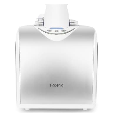 H.Koenig Heladera Profesional HF180, Heladera Eléctrica 1L, 135 W, Enfriadora & Refrigerador, Preparación Rápida, Compresor - Yogur helado, Sorbetes y Helados