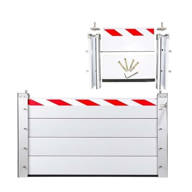 YXCMD Compuerta Barrera Anti Inundaciones Aluminio Reutilizable Extraíble Móvil para Puerta Casa Garaje Sótano Deflector(I,90 * 80cm)