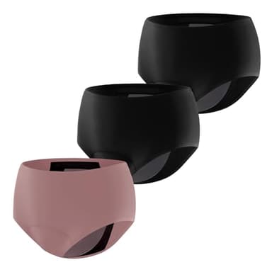 Carer Pack de 3 Braguitas de Incontinencia para Mujer, Ropa Interior Menstrual Flujo Abundante Reutilizable con Almohadilla de 150 ml para Incontinencia Moderada y Uso Nocturno Menstruación