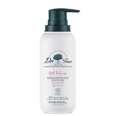 Dr. Tree Gel Intimo Dermoprotector Hipoalergénico, Higiene e Hidratación ECO, Restaura Flora, Elimina el Olor y Calma los Picores, Sin Sulfatos SLE, SLS, Sin parabenos, Sin siliconas, 400 ml