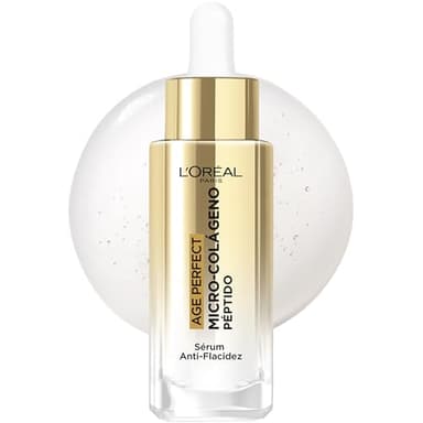 L’Oréal Paris Age Perfect Sérum Anti-Flacidez, Enriquecido con Micro-Péptido de Colágeno y Niacinamida, Ayuda a Reafirmar la Piel, Reducir Arrugas y Manchas. Para Pieles Maduras, 30ml