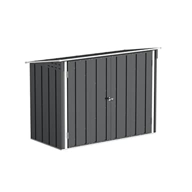 Duramax Bicycle Store for 2 Bikes with Fully Wide Double Lockable Doors, Metal Storage Shed, Garden Shed for Bikes, Bicycle Storage for 2 Bikes, Bike Storage, Metal Shed, Outdoor Shed, Anthracite