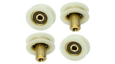 MSGsl - Kit de Rodamientos para Puertas de Mampara Ducha: 4 Unidades Ø 24 x 23 x 9 mm, con Tornillo incluido M5 - Piezas Duraderas para Puertas Correderas de Baños (4)