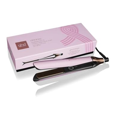 Ghd Chronos Limited Edition - Plancha de pelo en color rosa sorbete con funda protectora contra el calor - Más avanzado, peinado inteligente 3 veces más rápido, más brillo, sin daños extremos por
