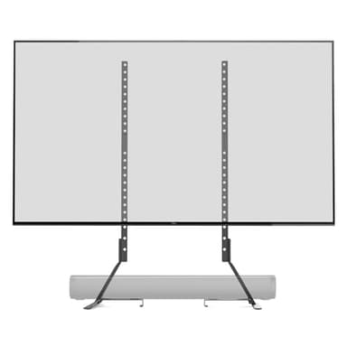 Amazon Basics Soporte universal para televisores LCD/LED/plasma de 22 a 77 pulgadas, altura ajustable, compatible con barras de sonido, soporta hasta 36 kg y VESA 800 x 400 mm máximo, color negro