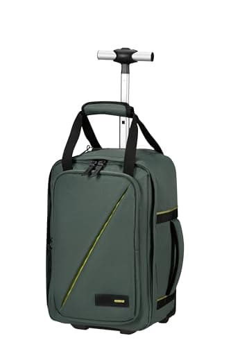 American Tourister Take2Cabin: maleta de cabina Ryanair 40 x 25 x 20 cm, 20 L, 1,40 kg, mochila con ruedas, equipaje de mano, mochila de avión S Underseater, verde (Bosque Oscuro)