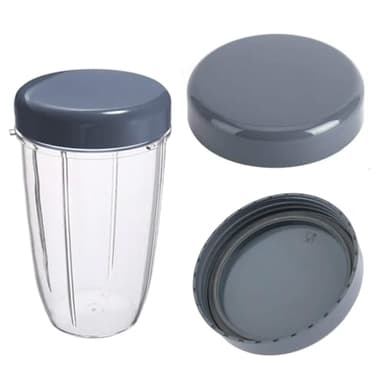 UEIOAVL Repuestos para batidoras de vaso, 2 piezas de tapa de repuesto para exprimidor con sello de anillo de goma compatible con Nutribullet 600W 900W (gris)
