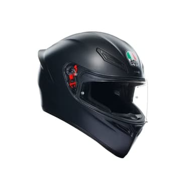 AGV - K1 S ECE 22-06, Casco Moto Integral Hombre ECE, con Aleron Aerodinámico, Ventilaciones y Visera Resistente a Arañazos, Campo de Visión de 190°, Intercomunicador Casco Moto, Matt Black, M