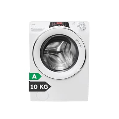 Candy RapidO RO16106DWMCT/1-S Lavadora 10 KG, 1600 RPM, Pantalla Smart Text, Panel Smart Touch, Wi-Fi, Snap & Wash, 16 Ciclos, 9 Rápidos, Motor Inverter Speed Drive, Función Vapor, 78 DB, Blanco