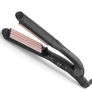 BaByliss Plancha de Crimpar - placas de cerámica con turmalina, 10 temperaturas hasta 210°C, herramienta profesional para crear volumen y textura, Rizador, Texturizador, Negro, 2165CE