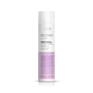 REVLON PROFESSIONAL RE/START COLOR Champú Violeta Fortalecedor, Anti-Tonos Cálidos, Champú Para Cabellos Rubios, Blancos o Decolorados, Elimina Tonos Naranja, 250ml