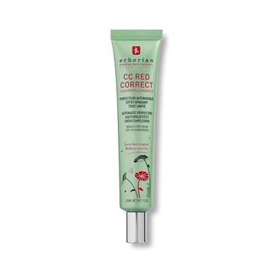 Erborian - CC Red Correct Crema Tinte Anti-Rojeces - Tratamiento Facial Perfeccionador del Tez con Corrección Colorimétrica - Tez Unificada - SPF 25 - Cuidado Cosmético Coreano - 45ml
