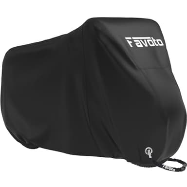 Favoto Funda para Bicicleta Exterior, 210D Oxford Cubierta Protector Impermeable al Aire Libre contra Lluvia UV Polvo Nieve para Bicicleta Montaña Carretera, 200x70x110cm Negro