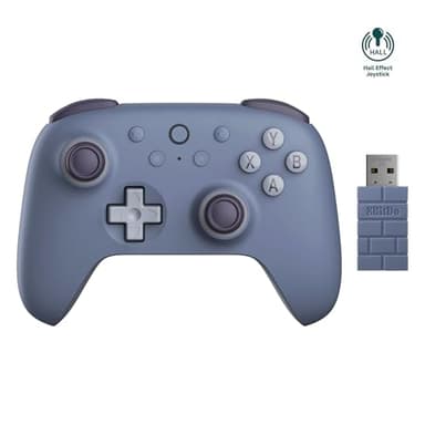 AKNES 8Bitdo Ultimate 2C 2.4G Mando inalámbrico para PC con Windows y Android, con Joysticks de Efecto Hall y Gatillos Hall, 1000Hz Polling Rate, y Bumpers L4/R4 Remappable (Arándano)