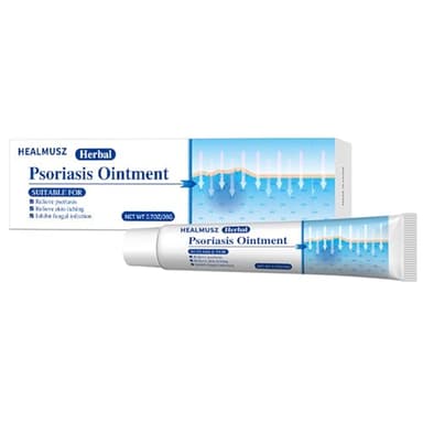 Crema para la Psoriasis, Crema Picores 20g, Alivia las Molestias del Eccema, Pomada Calmante para Piel Seca, con Picazón, áspera y Descamada. Apta para Pieles Sensibles