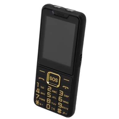 CCYLEZ Big Key Smartphone, Seniors Phone de 2.6 Pulgadas HD Pantalla, Dual SIM Dual Standby Mobile Support Call Anuncio de Voz, con Iluminación de Emergencia para Ancianos (Black)