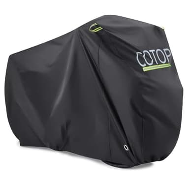 COTOP Funda/Cubierta para Bicicleta Impermeable 210T Nylon - Protección UV, Antipolvo y Lluvia - Ajuste Universal 26-29" (66-74cm) con Bolsa y Correas Antiviento,200L x 80A x 110H cm