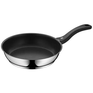 WMF Devil - Sartén Antiadherente 24 cm, Sartén de Acero Inoxidable y Revestimiento Antiadherente para Todo Tipo de Cocinas Incluido Inducción, sin PFOA, Color Negro