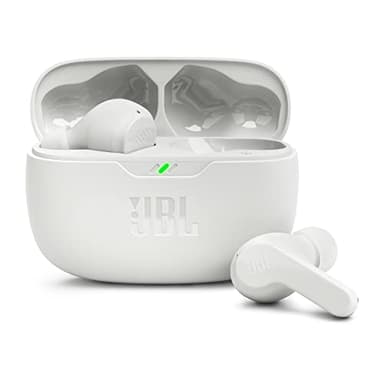 JBL Wave Beam, auriculares inalámbricos In-Ear, IP54 e IPX2, manos libres y 32 horas de duración de la batería, en blanco
