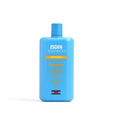 ISDIN Shampoo Anticaspa Zincation, Negro, 400 ml (Paquete de 1)