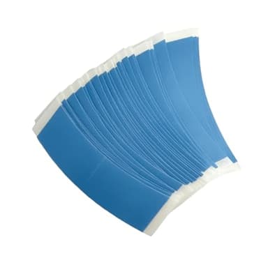 LUTTMANN® Lace Front Blue Liner C Contour Sistema capilar Derma-Tec Tape - Tira adhesiva ángulo 36 piezas, para todos los postizos, pelucas y sistemas capilares