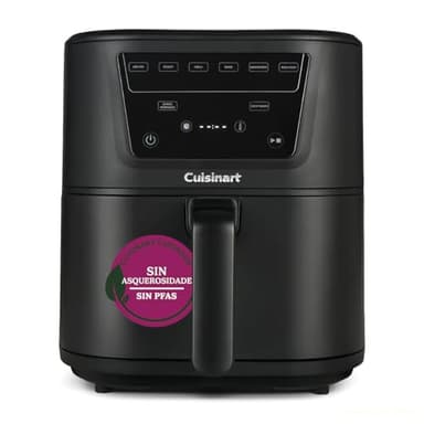 Cuisinart Air fryer Compact Max, Sin PFAS, Cocina sin químicos, Fríe, asa, hornea, deshidrata, Max Crisp y mantiene caliente, 36% más delgada, 33% más capacidad, 7.6L - hasta 8 raciones, Negro