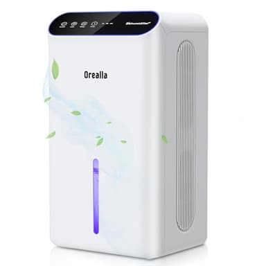 Deshumidificador Silencioso Deshumificadores de Humedad 2.5L - Desumidifador Electrico con Temporizador 24H Modo Sueño Pantalla LCD, Deshumificador Pequeño para Baño Sótano y Salón