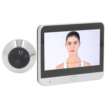 Cámara con mirilla de 1080p, cámara con mirilla de 120 Grados, Visor de Puerta Digital LCD IPS de 4,3 Pulgadas para Puerta de Entrada, cámara con mirilla Inteligente Nocturna